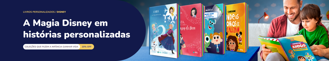 Livros personalizados da Disney e Pixar