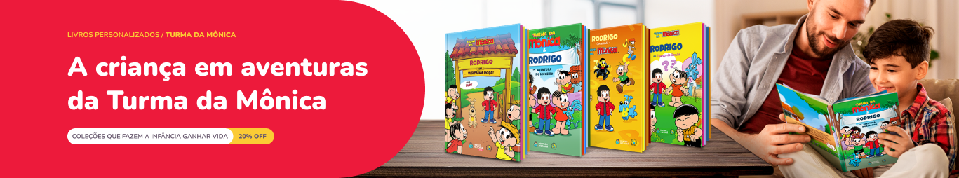 Livros personalizados da Turma da Mônica