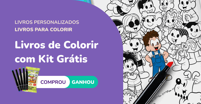Livros de Colorir - Turma da Mônica, 3 Palavrinhas e mundo Bita