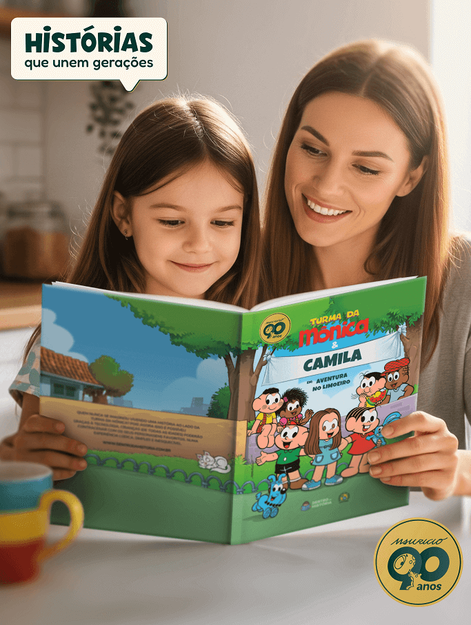 Livros personalizados da Turma da Mônica