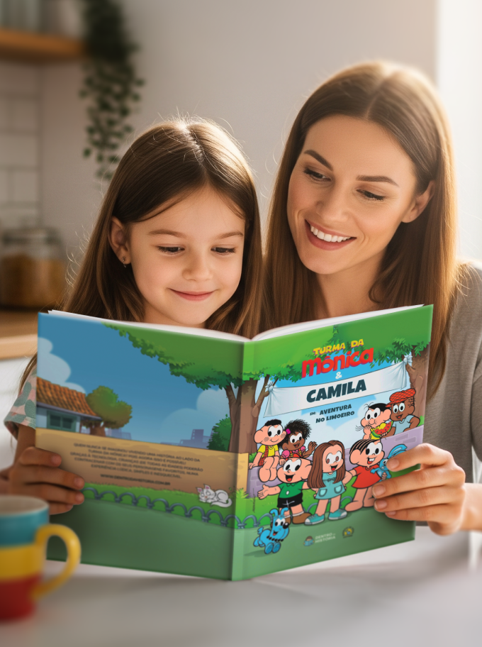 Livros personalizados da Turma da Mônica