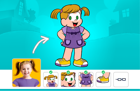 Personalização da criança no livro