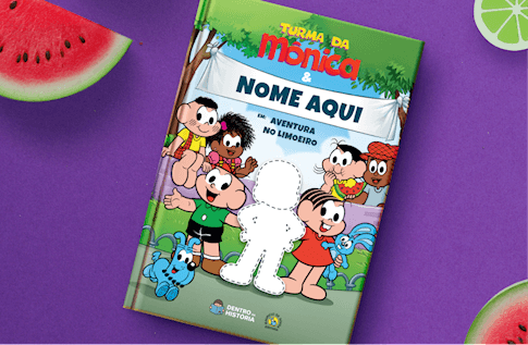 Livro personalizado infantil da Turma Da Mônica em uma nova história