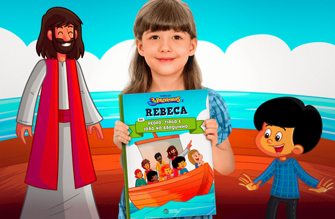 Foto de uma criança com sua Coleção Fé e Confiança