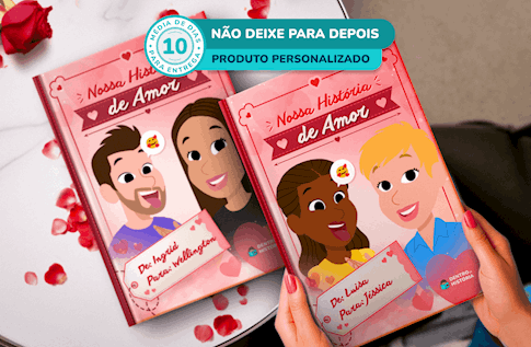livros personalizados de Nossa história de amor